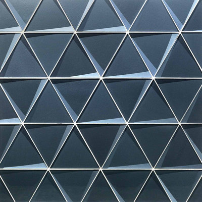 Remington 6” Triangle 3D Glass Mosaic Tile