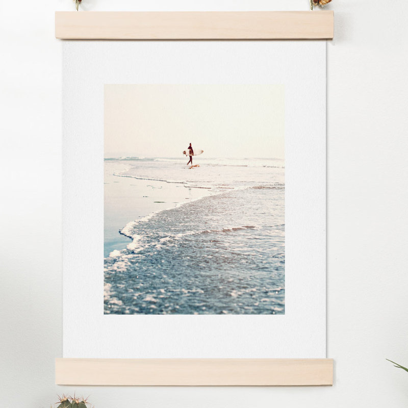 « surfer dude », reproduction de photo, H 24 po x l 18 po x P 0,12 po
