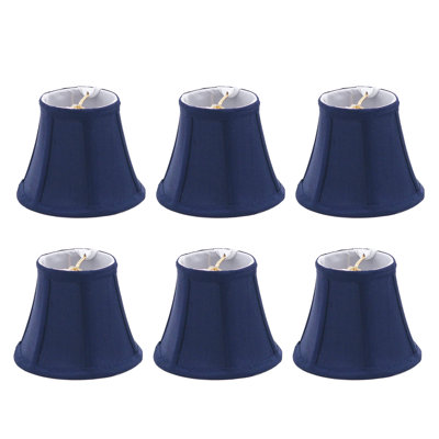 Pure Silk Dupioni Chandelier Shade With Flame Clip Fitter(Set Of 6) In 3" Top X 5" Bottom X 4" Height