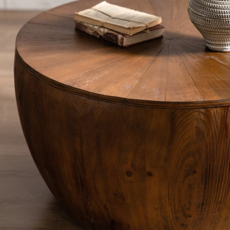 Table basse 31,50 "en forme de seau de style rétro avec fonction de rangement, pour le bureau, la salle à manger et le salon