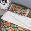 Fleurs orange et jaunes - Ensemble de housse de couette floral - Polyester microfibre-85971882