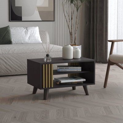 Table basse Shawnee avec tablette de rangement ouverte, table de salon