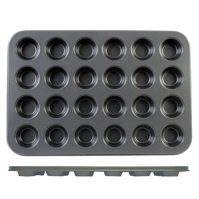 Thunder Group Inc. 24 Cup Non-Stick Steel Muffin Pan with Lid