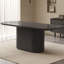 Ensemble de table de salle à manger 86,61 "moderne ovale noir avec 8 chaises pour la cuisine, le bar et le salon-236843657-236843658