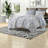 Blue Full Queen Bedding Sets, Reversible Cotton Blend Quilt, Modern Home