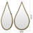 Decorative Mirrors Wall Mounted Mirror Teardrop Shape Metal Frame For Bedroom Living Dining Room Entryway Bathroom Vanity (Rusty Vintage Gold, 4-Pack)