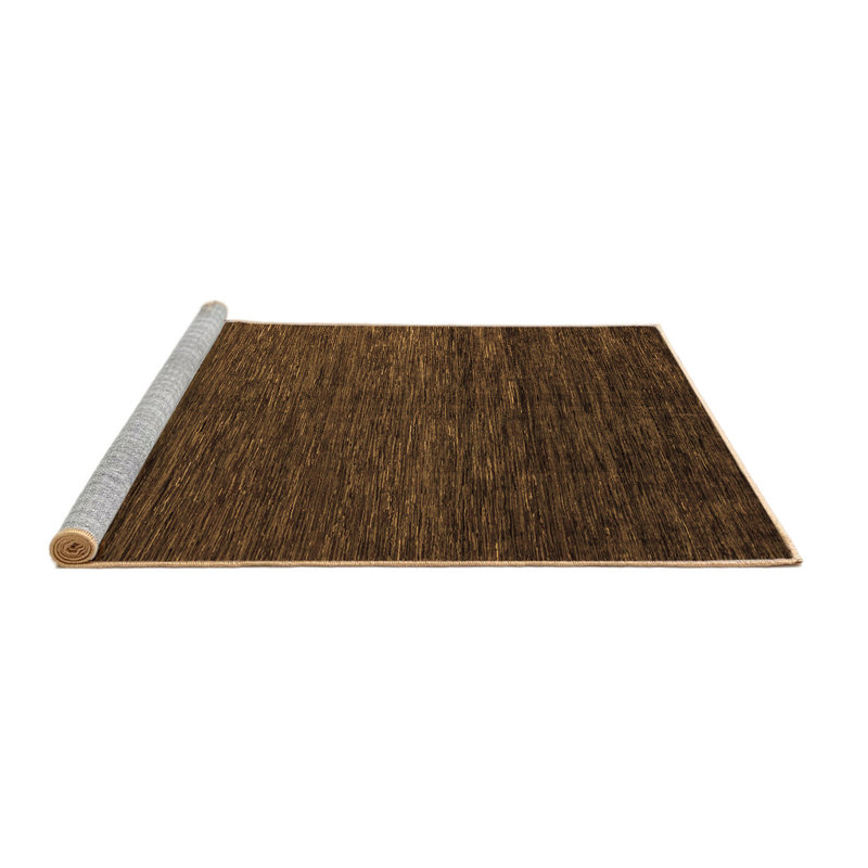 Keisa Abstract 5543 Brown Machine Washable Area Rugs, Rectangle 5' x 7'