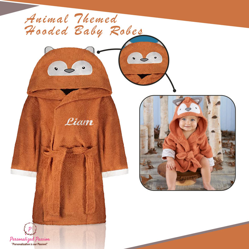 Peignoir pour bébé avec capuche pour enfants, L, Oui