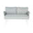 Steel Loveseat And Table, Off White+Grey-1016840622-1016840625