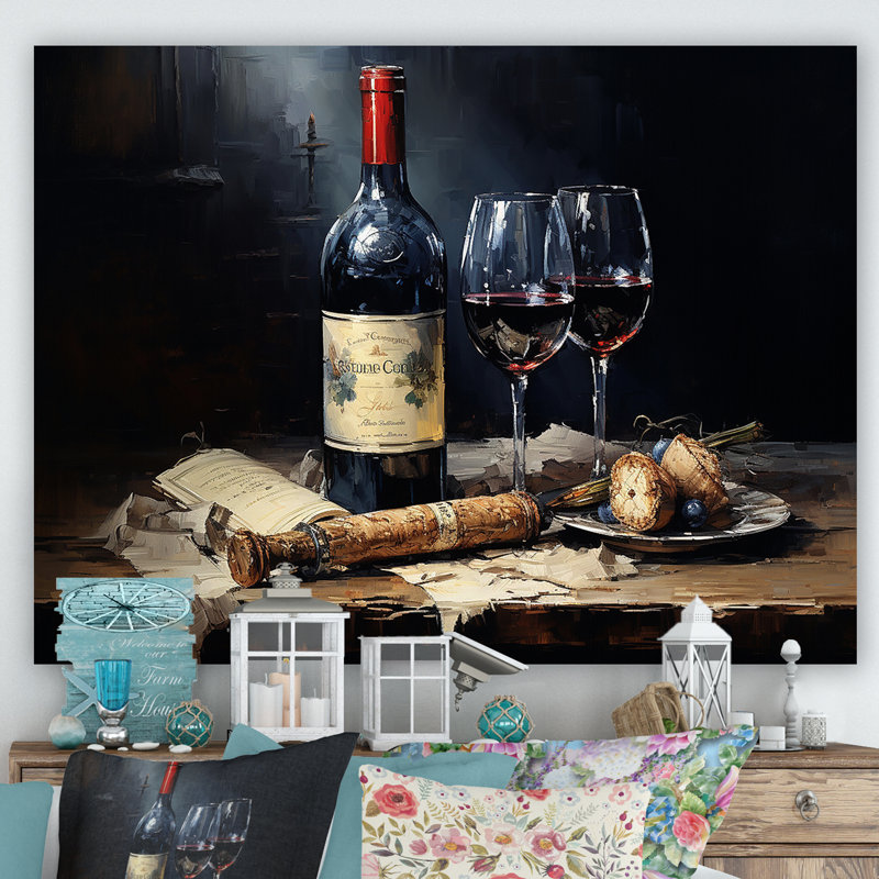 Sommeliers sélection sur toile, Toile tendue, H 12 po x l 20 po x P 1 po