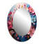 Pomme en fleurs Expressionist Burst IV - miroir en fleurs, miroir mural décoratif blanc, impression d'art en métal-121387111-121387809