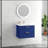 24" floating wall mounted bathroom vanity with white ceramic sink and drawer storage-14164204