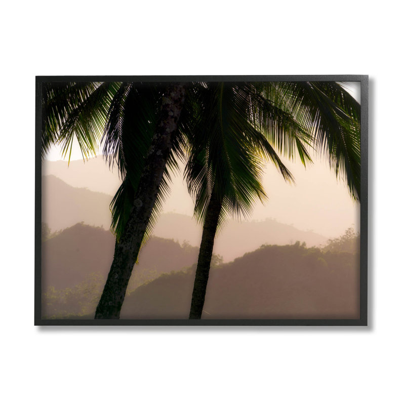 Art mural texturé de giclée tropicale encadrée par Tropical Frans, Giclée encadrée noir minuit, H 11 po x l 14 po x P 1,5 po