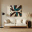 Art mural rigide en métal beige 99