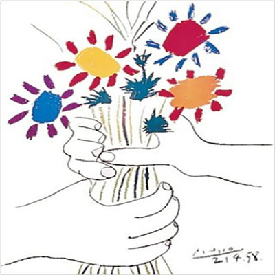 La petite fleurs par Pablo Picasso, reproduction d'art sur toile tendue