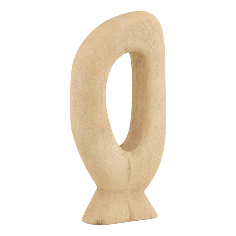 Makara Sculpture Natural, 15" H x 7.5" W x 3" D