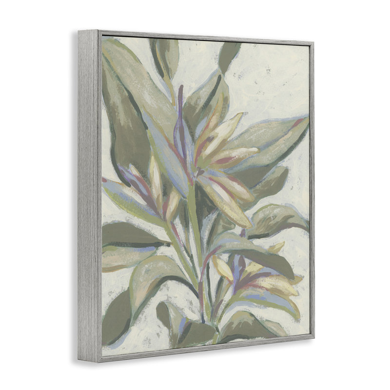 Feuilles de paradis pastel, giclée encadrée, design par June Erica Vess, H 30 po x l 24 po, Estampe numérique Farmhouse