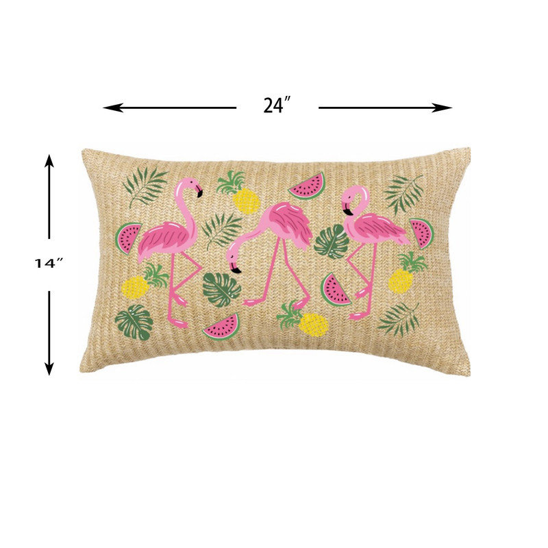 Coussin d'extérieur Summer Tropical Flamingo