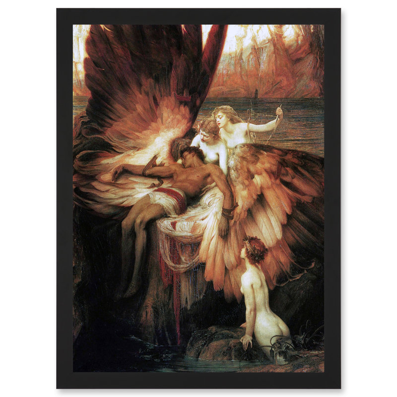 James Mourning for Icarus Myth Greek Wings 1 Piece Single Picture Frame Painting, 32.3cm H x 23.39cm W