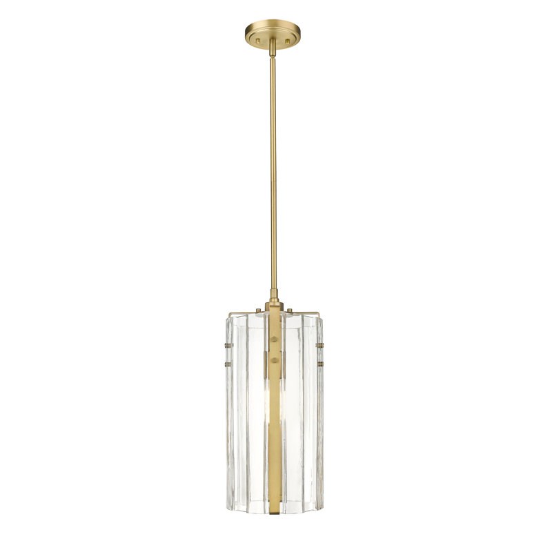 Luminaire suspendu 1 lumière, Laiton frotté