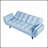 Comfortable Blue Sofa With Soft Armrests And Throw Pillows, Perfect For Small Apartments And Bedrooms.-1565259126