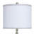 Poly Table Lamp - Samobor Silver - White Shade