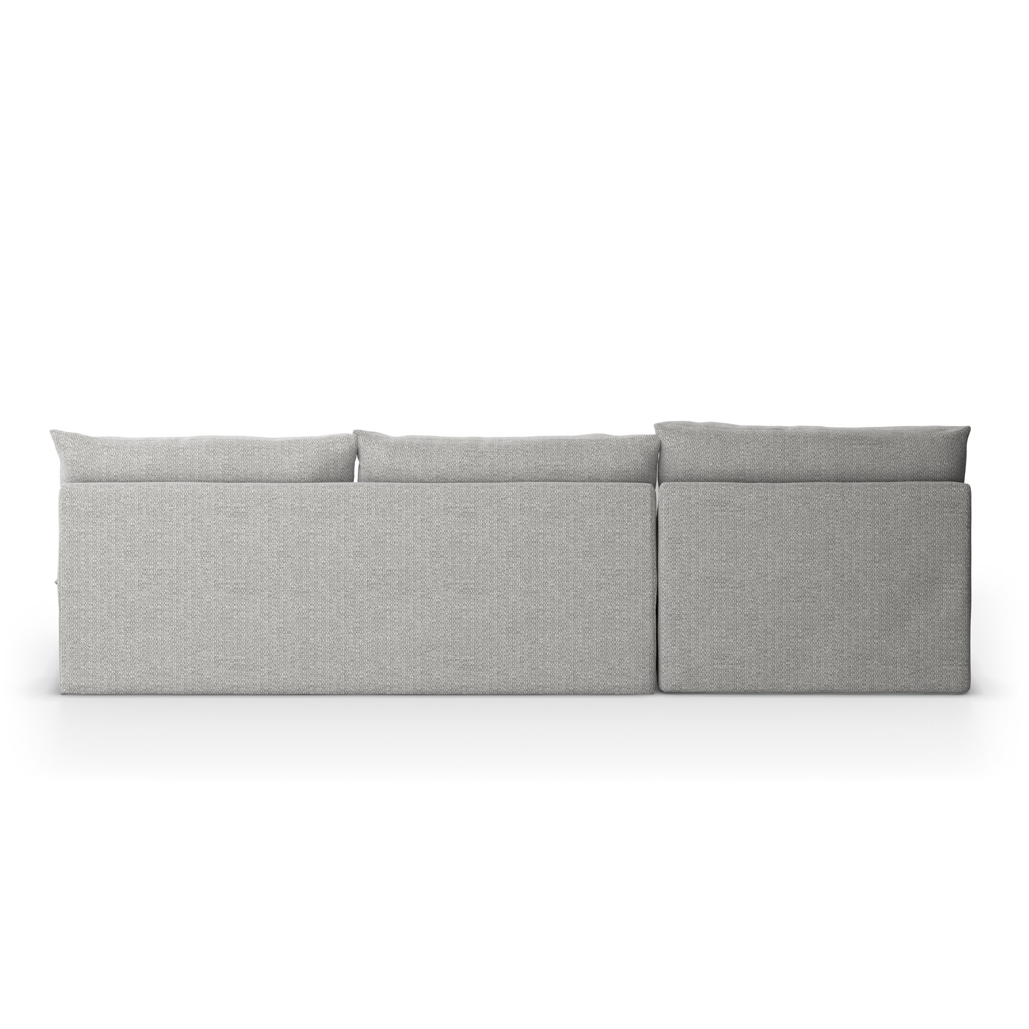 Ammon 111'' Wide Aluminum Patio Sectional with Cushions, Gray