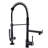 Pull Down Kitchen Faucet Black And Nickel Style - Single Handle, Hot Cold Water Options, Rust-, Contemporary Tap Commercial Sink With Pull-Down Nickel, Strong Build, Water, Modern Look
