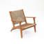 Chaise longue d'extérieur en bois d'acacia avec coussin de siège (1 chaise)
