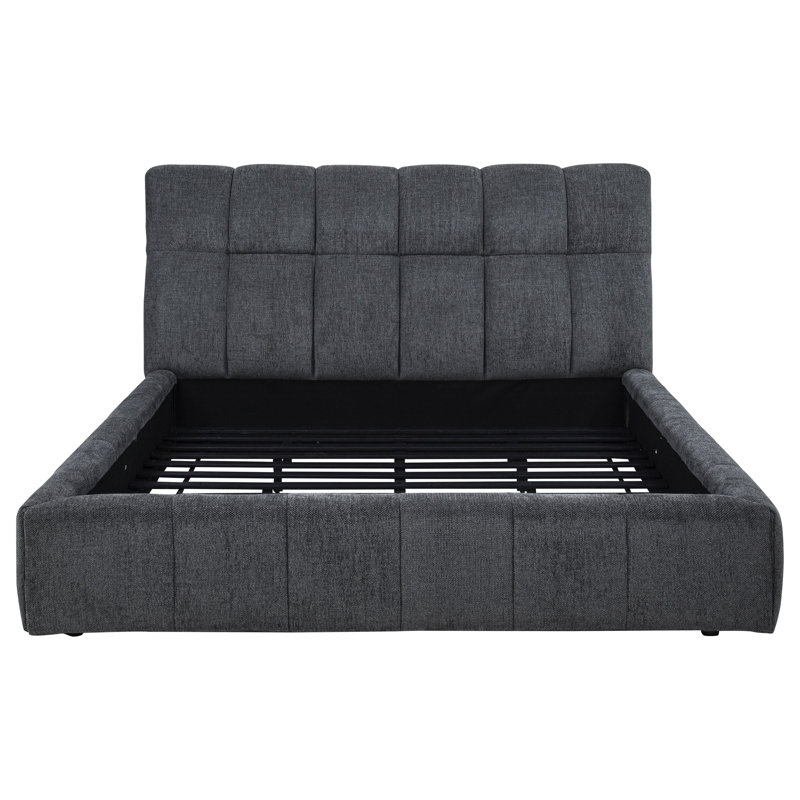 Grey Platform Bed