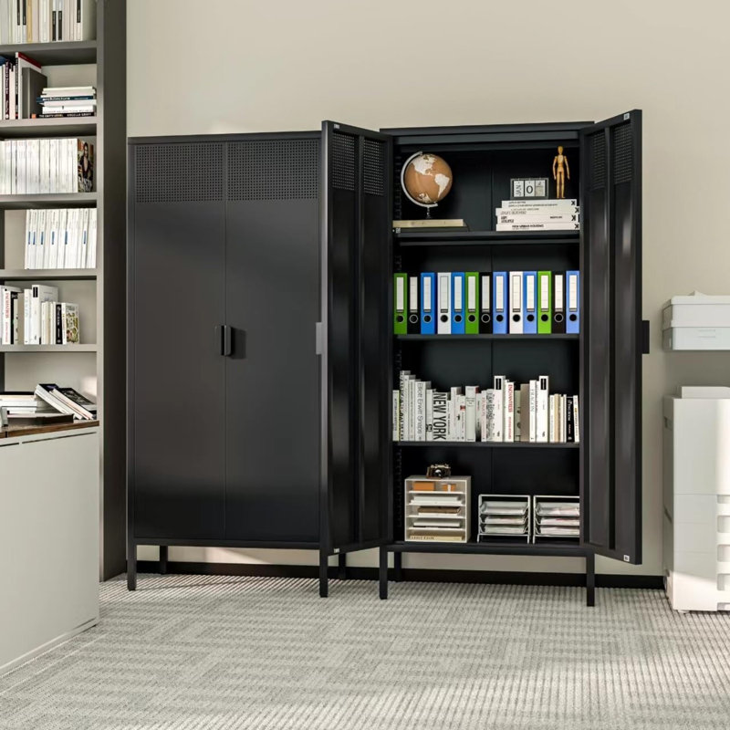 Metal Cabinet, Satin Black