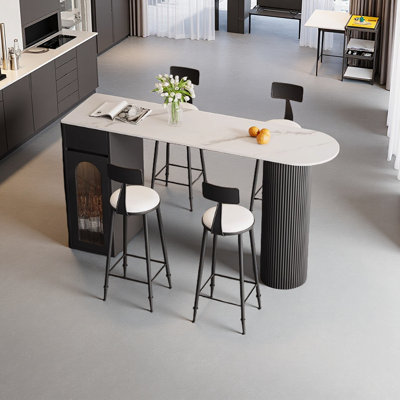 Modern Italian-style rock plate bar table