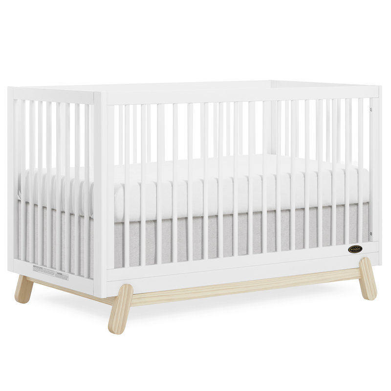 Lit de bébé convertible 5 en 1 Dream On Me Hygge, Blanc / chêne rétro