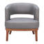  Fauteuil en similicuir gris ardoise