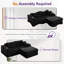 Canapé modulaire à compression de l 80 po avec repose-pieds Boneless-1508711863
