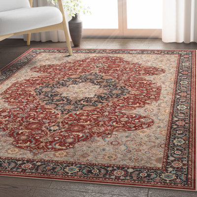 Ervin Zurich Vintage Medallion Oriental Area Rug