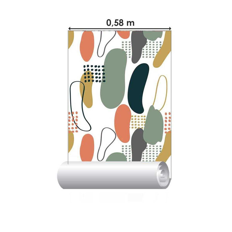 Rouleau de papier peint adhésif lisse L 126 po x l 24 po Mekiyah