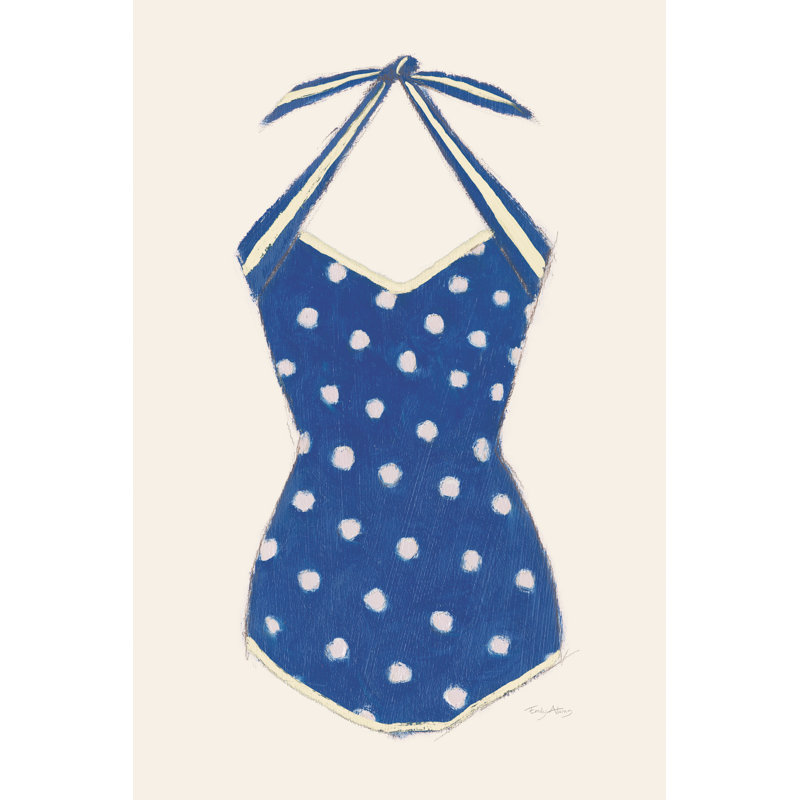 Rétro maillots de bain II - marine, Non, Cadre flottant noir