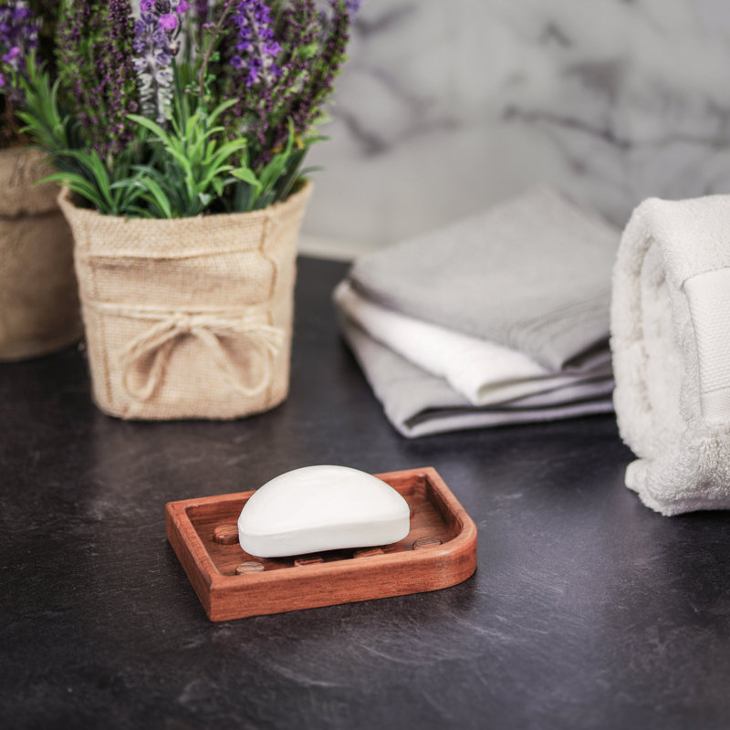 Porte-savon en teck véritable Ciaira