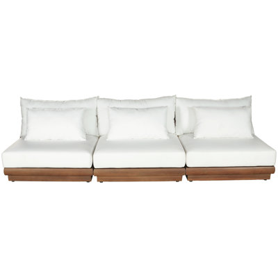 Ivry Water Resistant Fabric Upholstered Outdoor Patio Modular Sofa