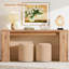 Console très longue de 70,9 pouces, table d'entrée de ferme avec base épaissie, table basse-599691802