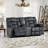 2-Piece Contemporary Manual Reclining Living Room Set With Recliner Chair & Loveseat With Console & Cup Holders-1280557762