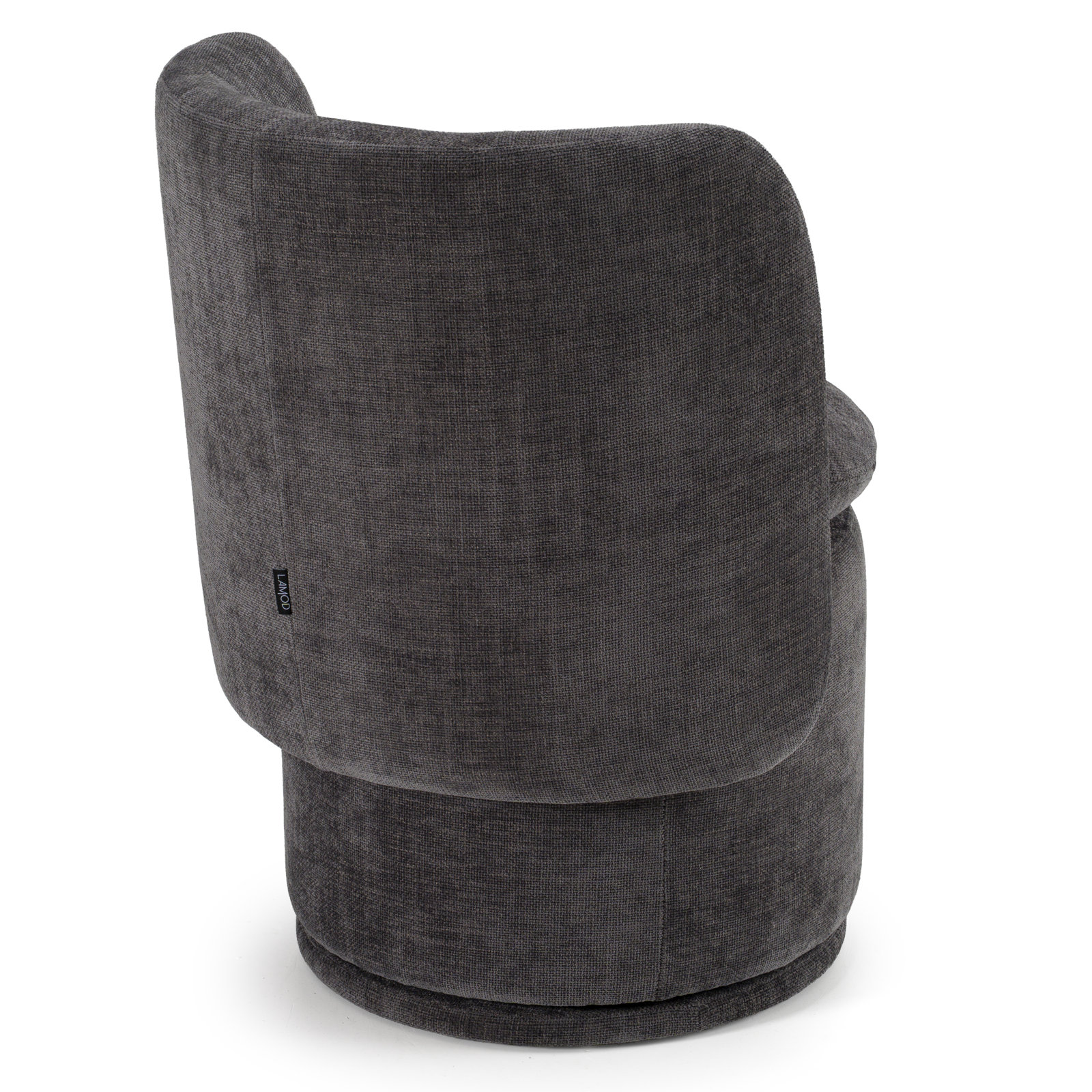 Kepler Swivel Dining Chair, Dark Gray Basketweave