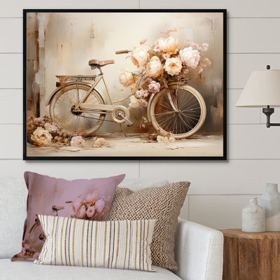 Vélo, pédale de perle - art mural encadré