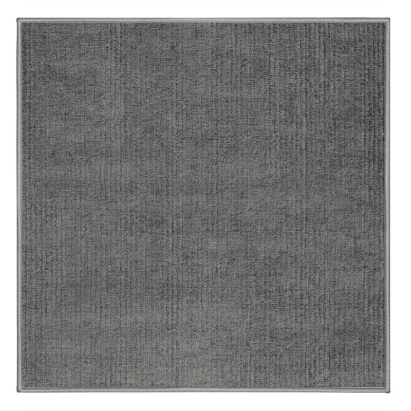 Machine Washable Solid Brown Area Rug, Square 3'