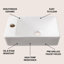 Mini-lavabo de salle de bain rectangulaire encastré mural moderne en céramique l 15 po x P 8,5 po Felix, trou de robinet à gauche, blanc brillant