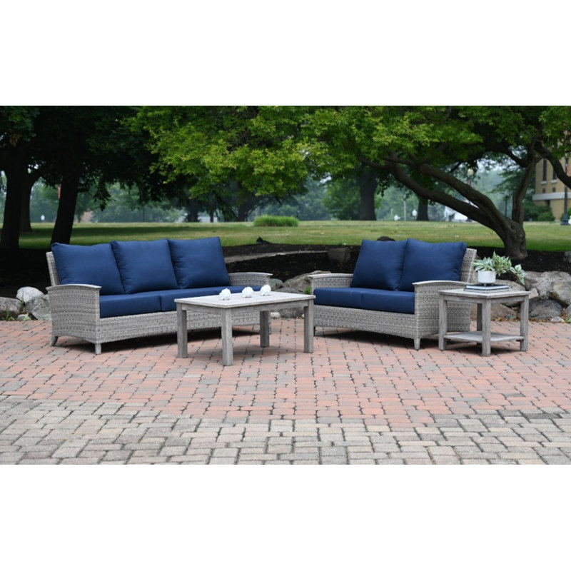 Bella Outdoor 4 - Piece Teak Conversation Set, Regatta
