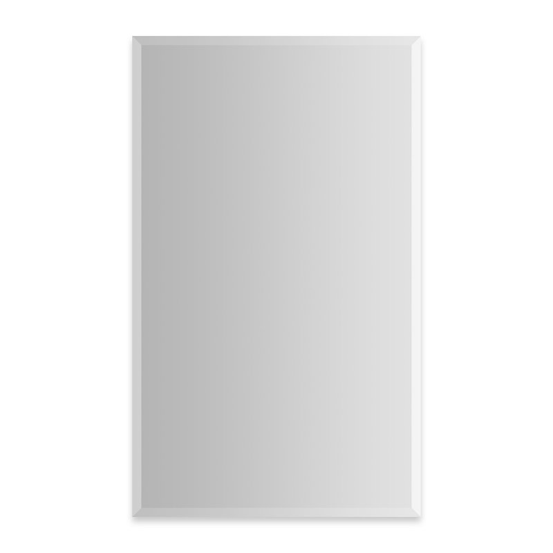 Modular Beveled Frameless Full Length Mirror, 39.375" x 23.25"