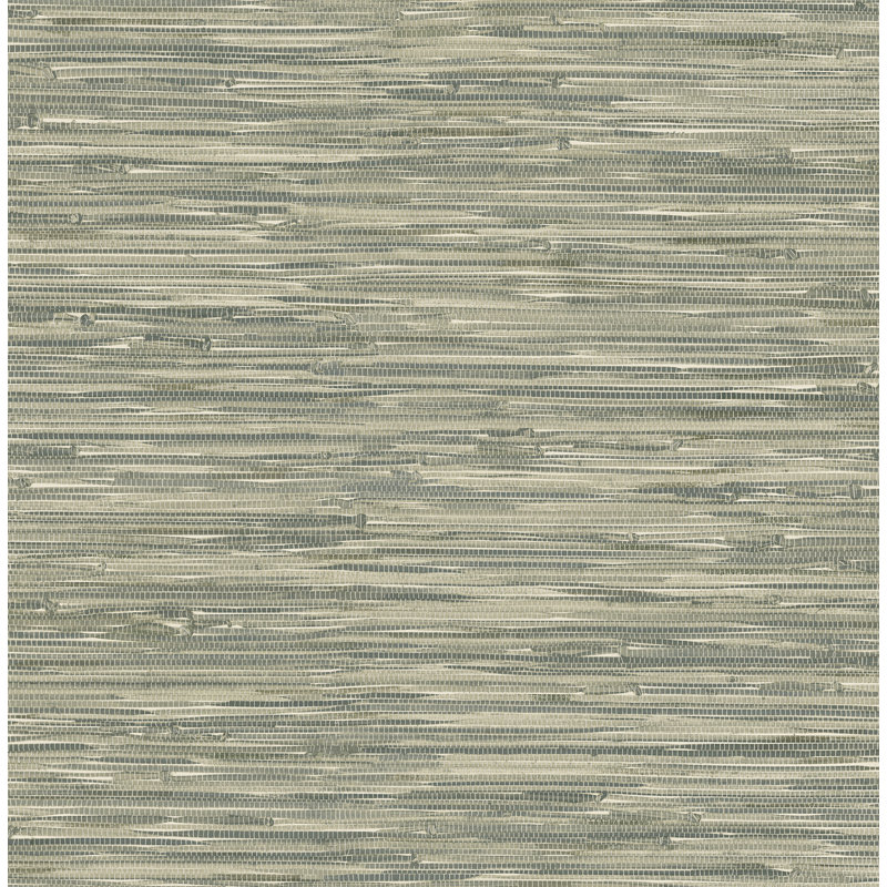 Exhale Light Brown Woven Faux Grasscloth Wallpaper, Vert