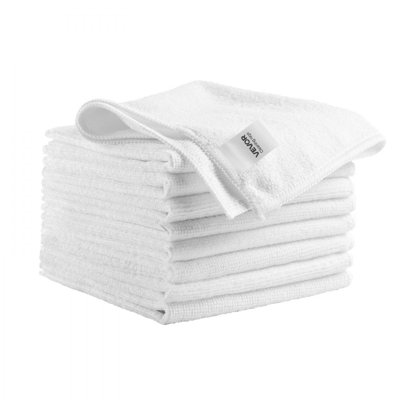 Chiffon de nettoyage en microfibre blanc, serviettes en microfibre de qualité supérieure 12 po x 12 po, non pelucheux et sans égratignures, chiffons de nettoyage absorbants pour voiture, maison, cuisine, fenêtre, spa, hôtel et salle de bain